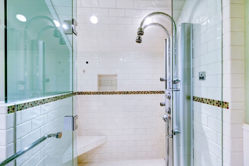 Installed Shower with Glass Doors
